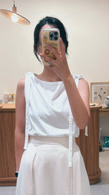 Ribbon shoulder detail vest