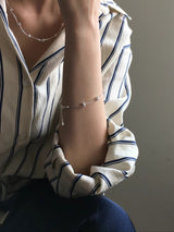 Silver premium chain bracelet