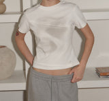 White tee top with paint
