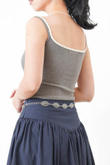 Grey 2in1 layer bra top