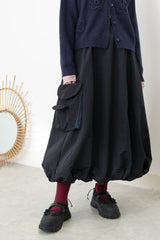 Black pocket balloon skirt