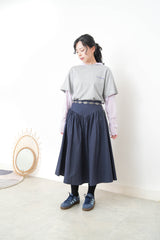 Grey ribbon print tee