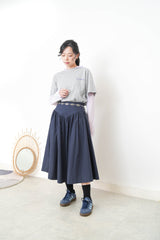 Grey ribbon print tee