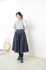 Grey ribbon print tee