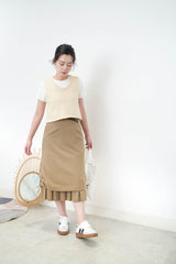 Butter yellow u neck vest