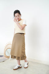 Butter yellow u neck vest