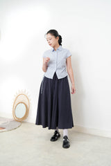 Navy skirt w/ stitching details