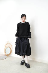 Black sweater w/ contrast stitching