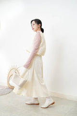 Padded vest in crop cut