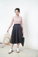 Pink soft inner top w/ detail collar