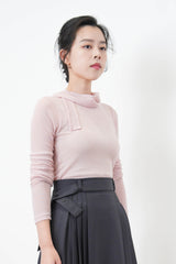 Pink soft inner top w/ detail collar