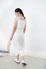 White premium one piece w/ waist layering