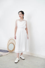 White premium one piece w/ waist layering