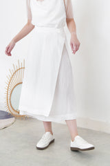 White premium one piece w/ waist layering