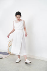 White premium one piece w/ waist layering