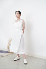 White premium one piece w/ waist layering