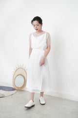 White premium one piece w/ waist layering