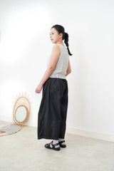 Grey 2in1 crochet knit vest