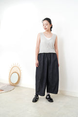 Grey 2in1 crochet knit vest