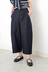 Navy round shape trousers