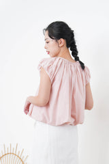 Pink bubble blouse