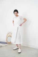 White premium one piece w/ waist layering