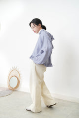 Blue peplum blouse w/ hoodies