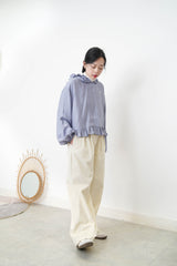 Blue peplum blouse w/ hoodies