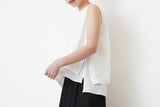 Pastel blue detail double layerings linen vest