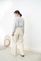 Ivory corduroy trousers