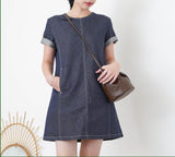 Denim one piece in vest