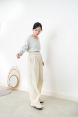 Ivory corduroy trousers