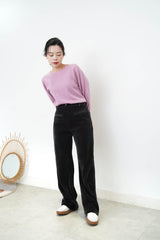 Purple loose cut knit top