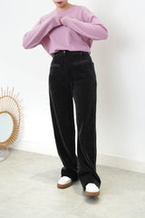 Charcoal velvet trousers