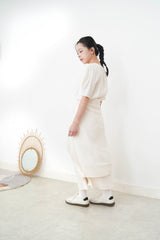 Butter yellow one piece w/ attachable layer