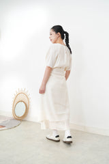 Butter yellow one piece w/ attachable layer