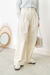 Ivory corduroy trousers
