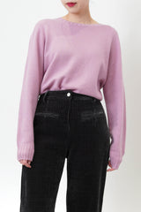 Purple loose cut knit top