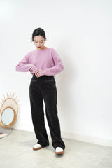 Purple loose cut knit top