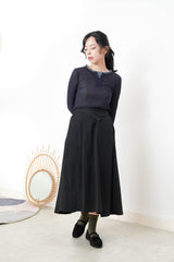 Navy button top in contrast layer