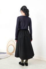 Navy button top in contrast layer