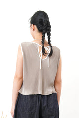 Brown metallic vest