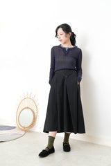 Navy button top in contrast layer