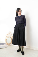 Navy button top in contrast layer