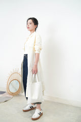 2 ways butter yellow shirt dress