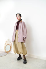 Dusty pink jacket w/ contrast collar