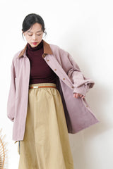 Dusty pink jacket w/ contrast collar
