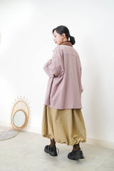 Dusty pink jacket w/ contrast collar