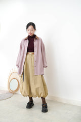 Dusty pink jacket w/ contrast collar