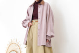 Dusty pink jacket w/ contrast collar